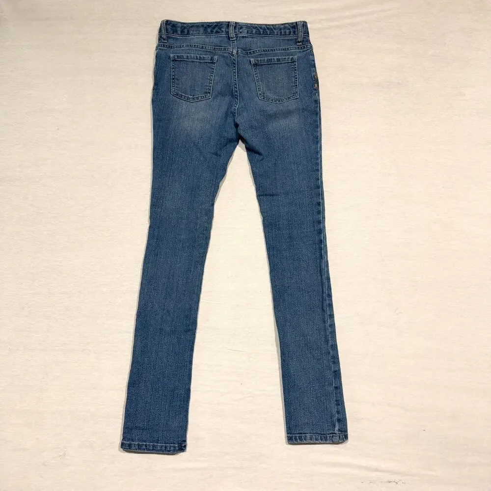 Old Navy Super Skinny Jeans Girls 14 Blue Stretch Denim Adjustable Regular